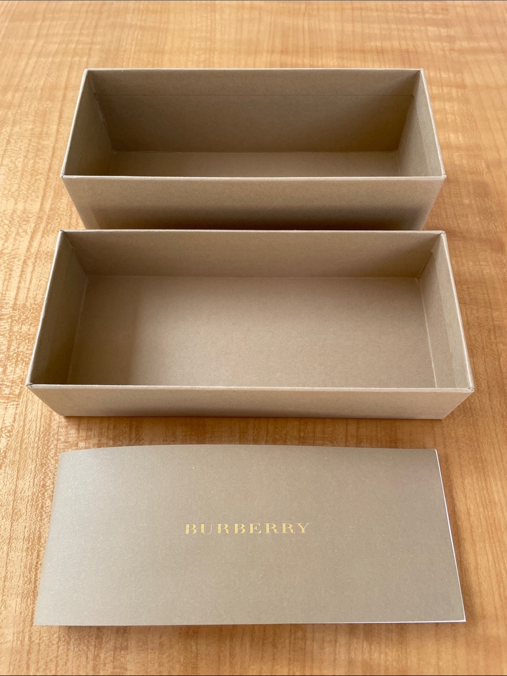 Burberry Cream Gold Logo Sunglasses Empty Box